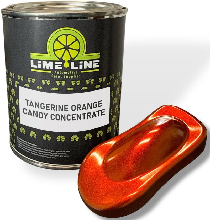 LiME LiNE مركز حلوى البرتقال اليوسفي، طلاء شفاف قائم على المذيبات للسيارات فوق اللؤلؤ، رقائق معدنية ومعدنية (1 باينت) - Image 1